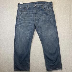 Levi's Men's Size 42x32 569 Medium Wash Blue Baggy Relaxed Fit Jeans